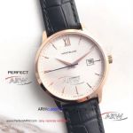 Perfect Replica Montblanc Meisterstuck Heritage Watch Rose Gold White Dial